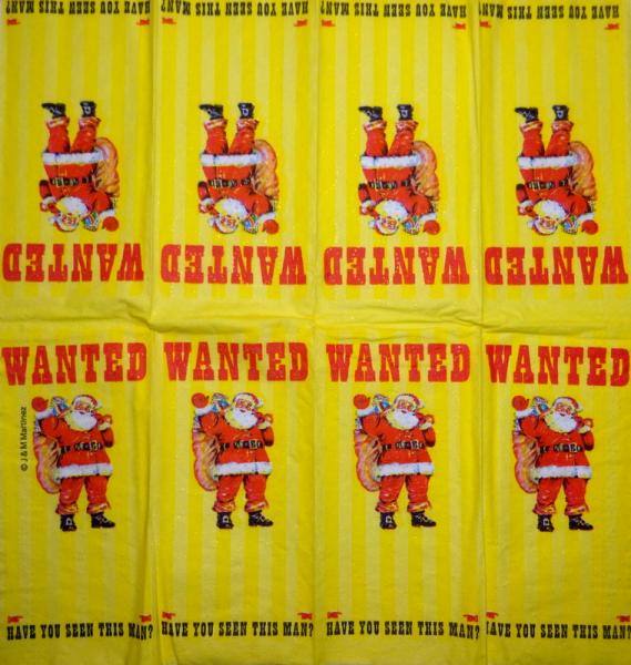 NW-191 Santa - 4-ply - ppd - Martinez - Wanted - Handkerchief